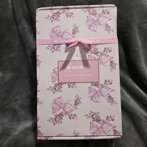 Pink Floral 40 oz Tumbler in Gift Box with Ribbon